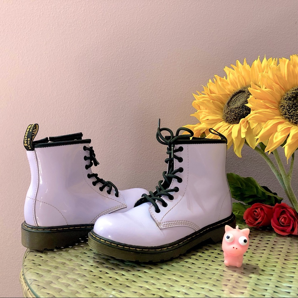 Dr. Martens Delaney Purple Combat Boots Women's Size 4